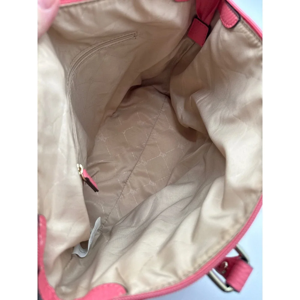 Tignanello Royce Satchel Womens‎ Medium Grapefruit Pink New Pebbled Leather Bag